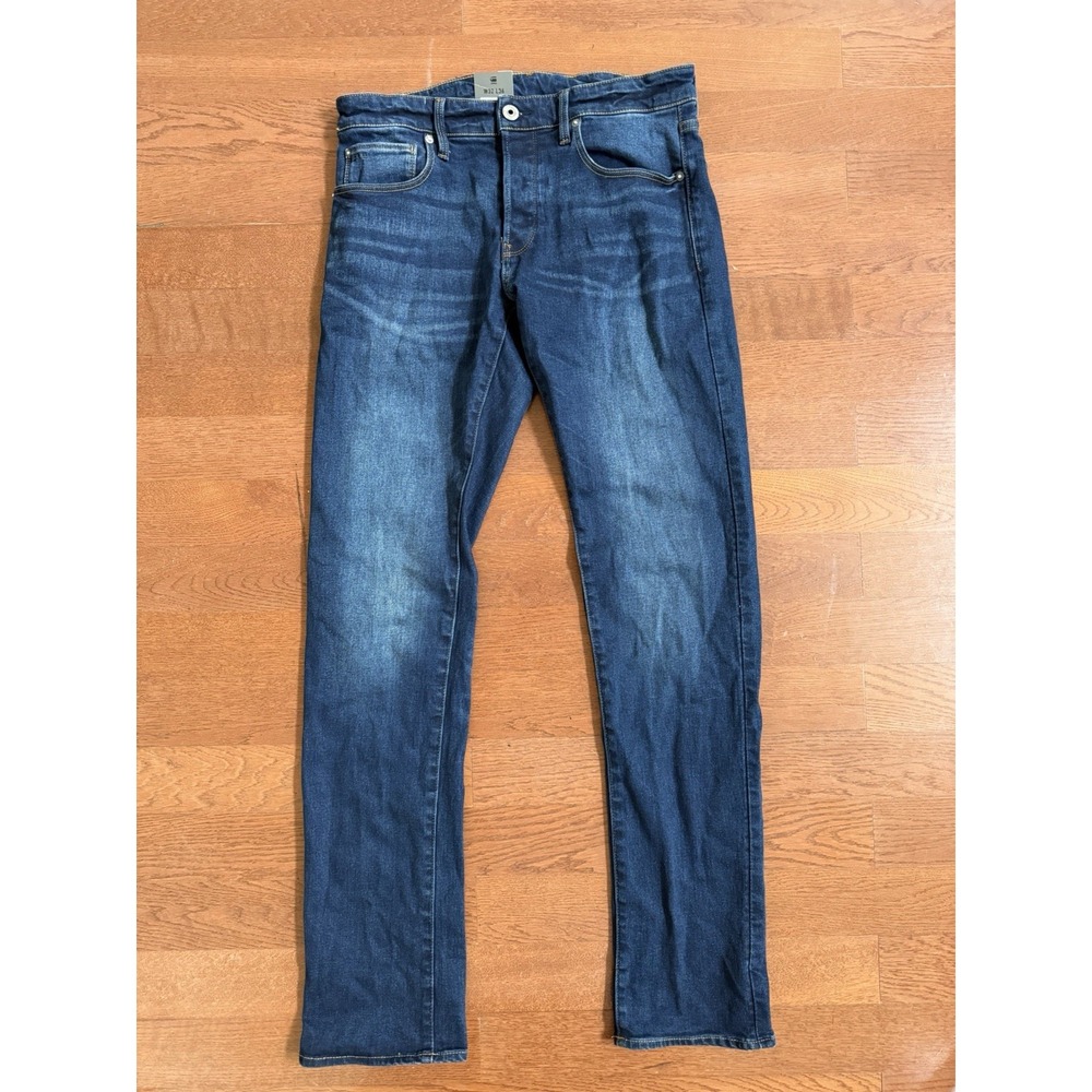 G-Star RAW 3301 Straight Low Tapered Dark Wash Jeans Men's 32x36
